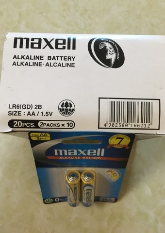 Pin tiểu AA Alkaline Maxell vỉ 2 viên