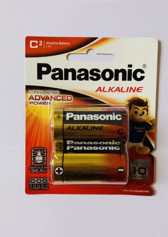 Pin trung C Panasonic Alkaline thay bếp gas vỉ 2 viên
