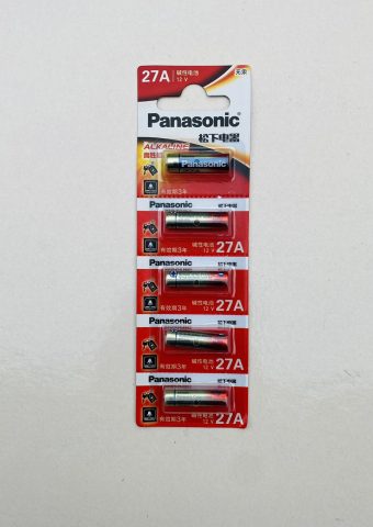 Pin Panasonic 12V A27 27A vỉ 5 viên dùng cho chuông, điều khiển cửa cuốn