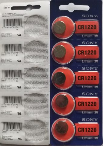 Pin 3v Lithium CR1220 Sony vỉ 5 viên (ĐT: 0846667333)
