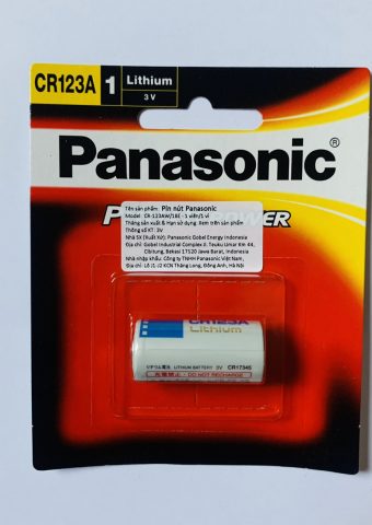 Pin 3V Lithium CR123 Panasonic vỉ 1 viên