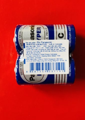 Pin R14p Panasonic Pin trung C Panasonic R14UT/2S vỉ 2 viên dùng bếp gas, máy bắn tốc độ ...